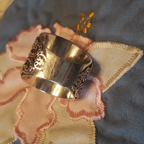 Mystic topaz Bali design Sterling silver teardrop ring sz 5.75 - Picture 12 of 12